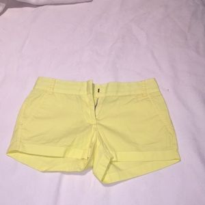 Yellow J.Crew Chino Shorts